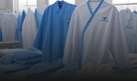 Uniformes y dotaciones antifluido para personal de salud y belleza - Batas, filipinas y equipos médicos