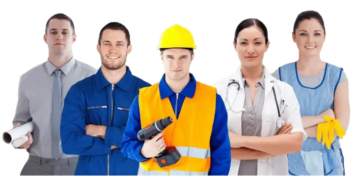 Trabajador profesional con uniformes FulROI Dotaciones